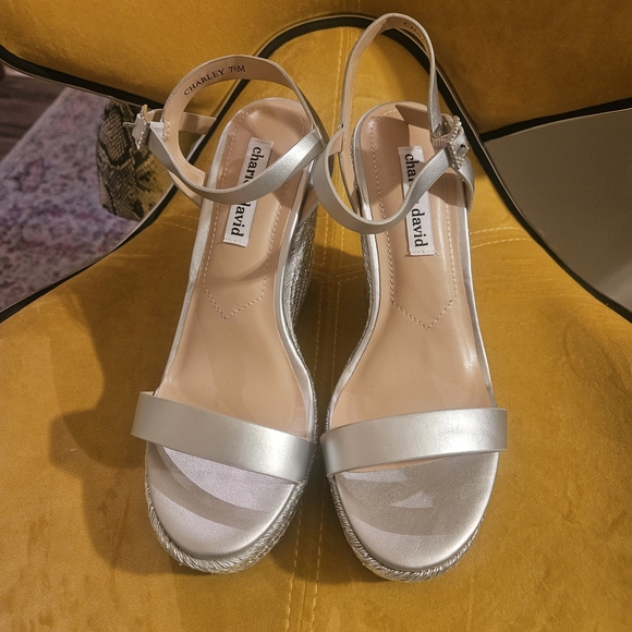 Charles David Shoes - Charles David Silver Women's Sandals
